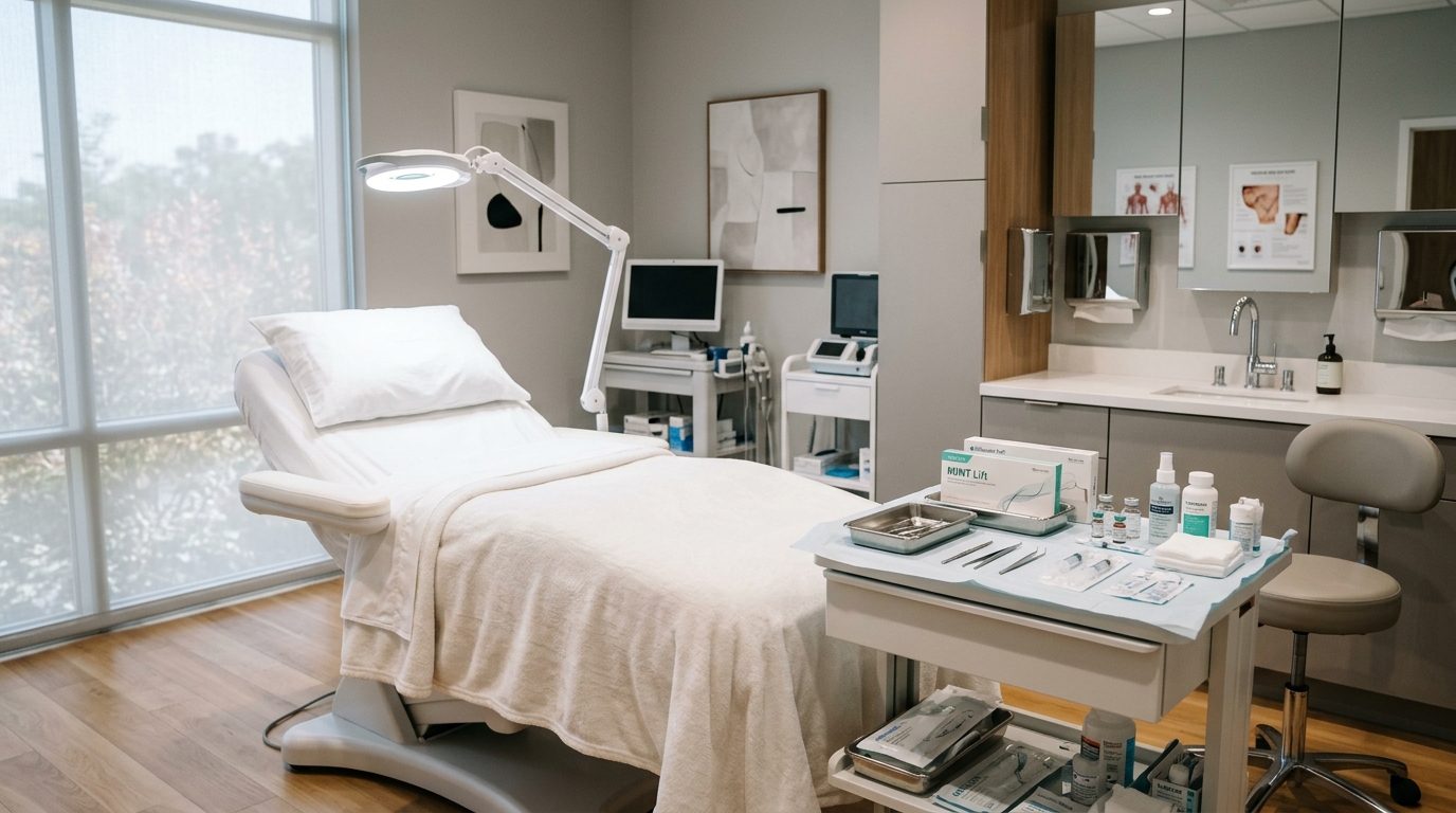 顎のラインの糸リフト — 美容施術ガイド